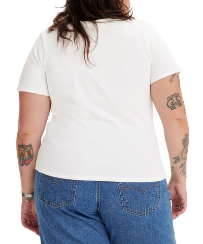 Trendy Plus Size Short Sleeve Honey T-Shirt White $9.49 Tops