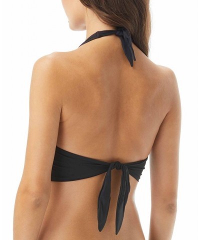 O-Ring Halter Bikini Top & Hipster Bottoms Black $32.00 Swimsuits