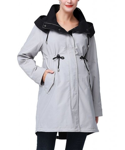 Women's Aino Water Repellent Hooded Parka Coat Gray $34.88 Coats