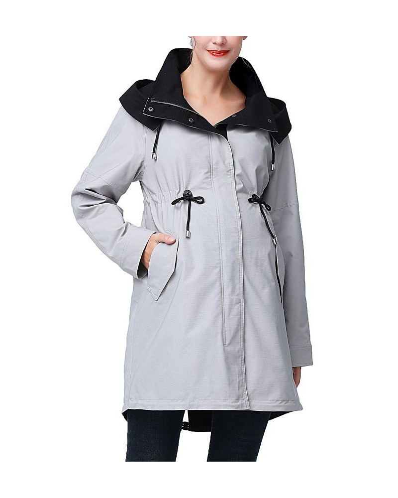 Women's Aino Water Repellent Hooded Parka Coat Gray $34.88 Coats