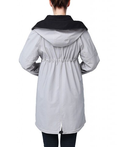 Women's Aino Water Repellent Hooded Parka Coat Gray $34.88 Coats