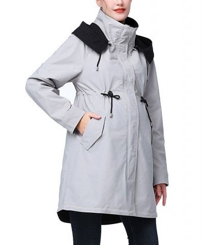 Women's Aino Water Repellent Hooded Parka Coat Gray $34.88 Coats