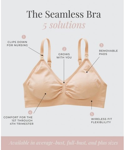 Average Busted Seamless Maternity and Nursing Bra Tawny Brown $15.90 Bras