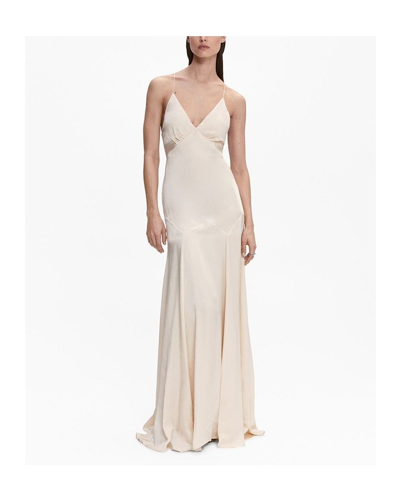 Women's Satin Gown Dress Ecru $139.40 Dresses