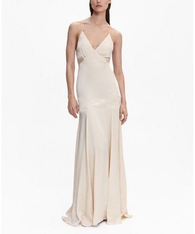 Women's Satin Gown Dress Ecru $139.40 Dresses