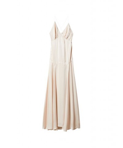 Women's Satin Gown Dress Ecru $139.40 Dresses