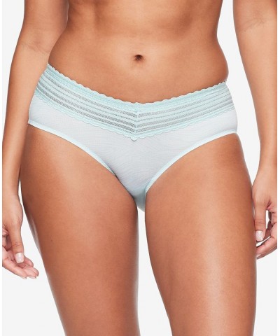 Warners No Pinching No Problems Dig-Free Comfort Waist with Lace Microfiber Hipster 5609J Toasted Almond Black Swirl $9.74 Panty
