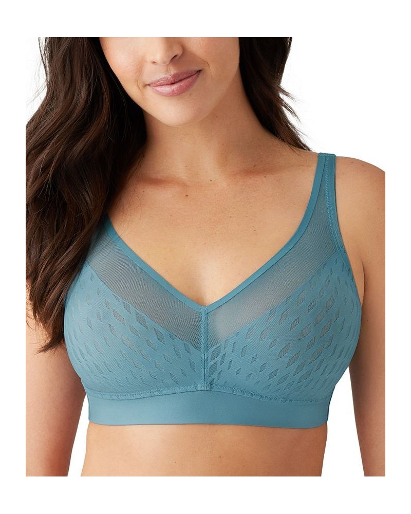 Women's Elevated Allure Wirefree Bra 852336 Blue $39.20 Bras