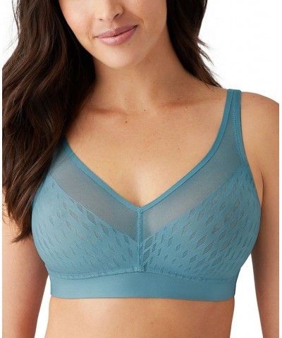 Women's Elevated Allure Wirefree Bra 852336 Blue $39.20 Bras