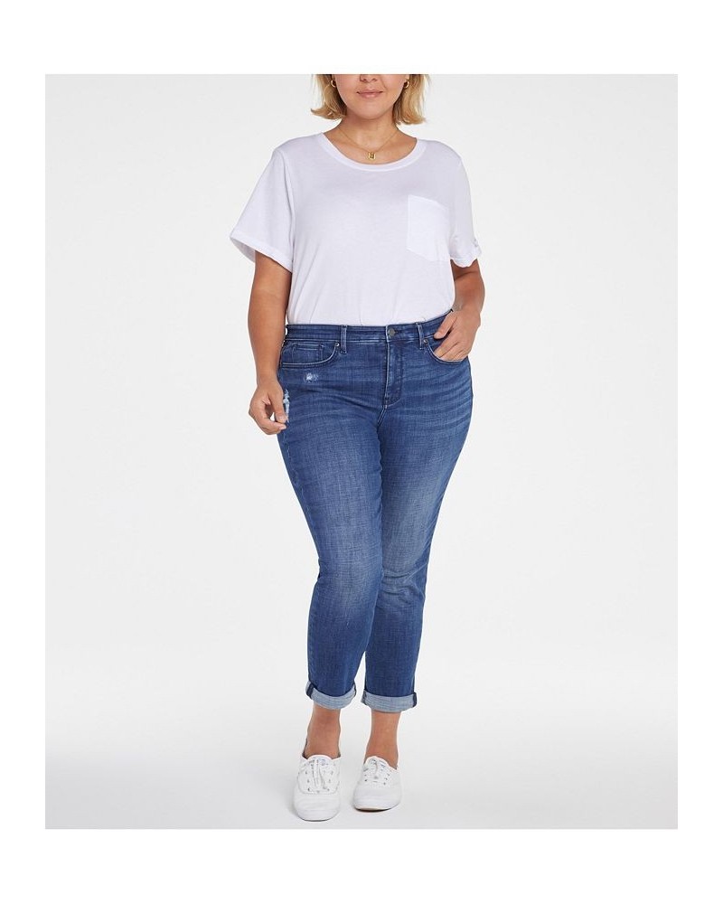 Plus Size Margot Girlfriend with Roll Cuffs Jeans Heron $36.38 Jeans