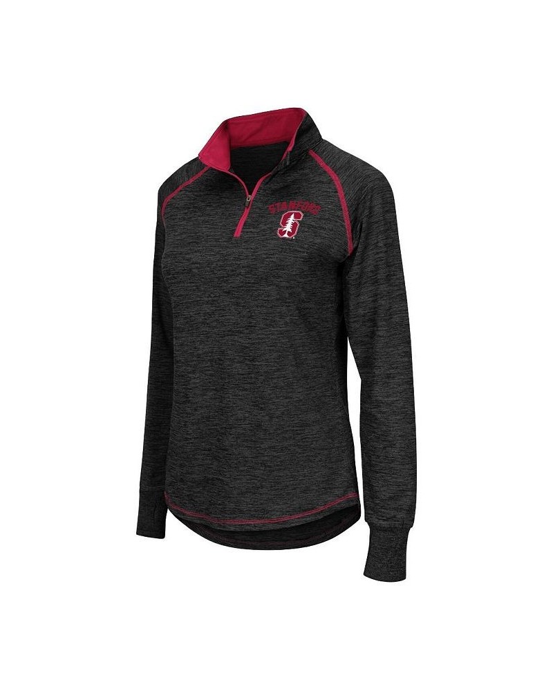 Women's Black Stanford Cardinal Bikram 1/4 Zip Long Sleeve Jacket Black $22.00 Jackets