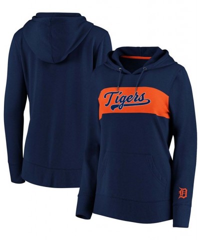 Plus Size Navy Detroit Tigers Tri-Blend Colorblock Pullover Hoodie Navy $32.00 Sweatshirts