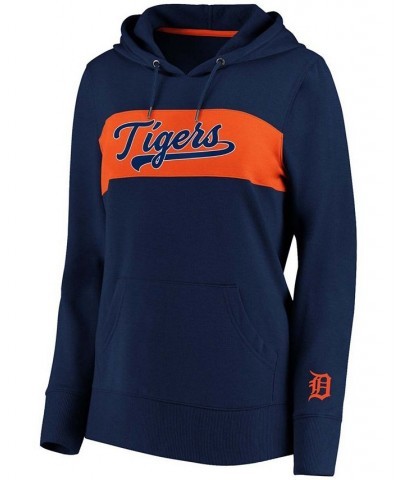 Plus Size Navy Detroit Tigers Tri-Blend Colorblock Pullover Hoodie Navy $32.00 Sweatshirts