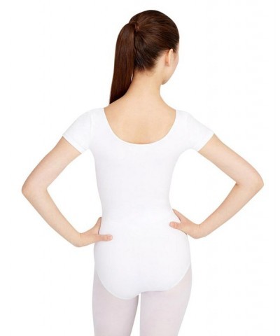 Short Sleeve Leotard White $19.32 Tops