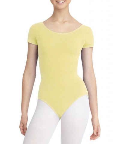 Short Sleeve Leotard White $19.32 Tops