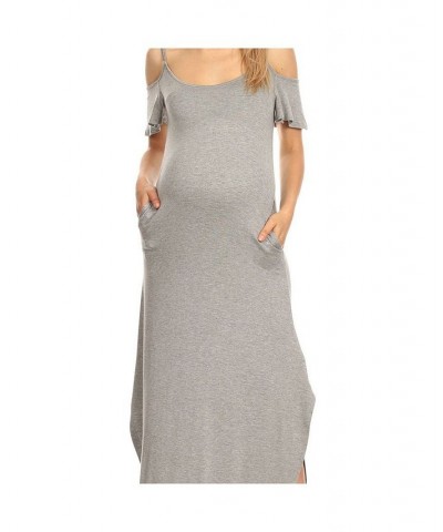 Maternity Lexi Maxi Dress Heather Grey $18.42 Dresses