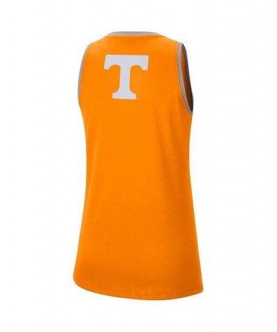 Women's Tennessee Orange and Gray Tennessee Volunteers High Neck 2-Hit Performance Tank Top Tennessee Orange, Gray $21.60 Tops