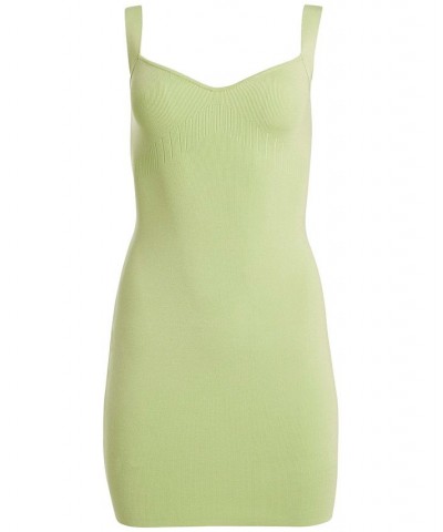 Women's Sleeveless Mirage Anise Ribbed Bodycon Dress Honeydew Green $56.24 Dresses