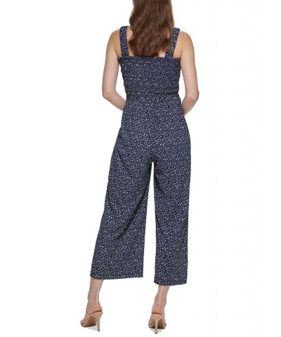 Smocked Jumpsuit Navy/Ivory $54.72 Pants