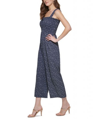 Smocked Jumpsuit Navy/Ivory $54.72 Pants