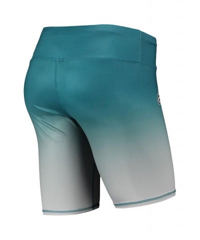 Women's Midnight Green Philadelphia Eagles Gradient Biker Shorts Green $20.70 Shorts