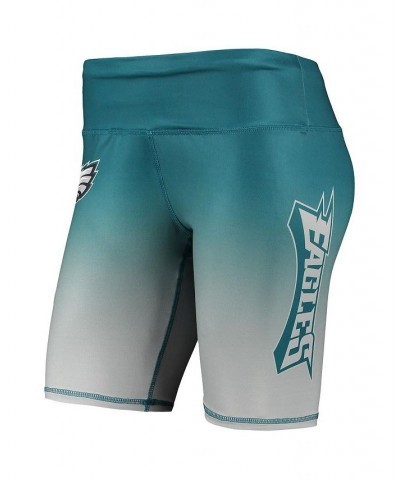 Women's Midnight Green Philadelphia Eagles Gradient Biker Shorts Green $20.70 Shorts