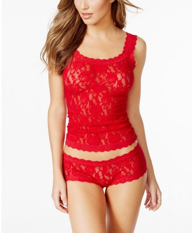 Signature Sheer Lace Lingerie Camisole 1390L Red $34.00 Tops