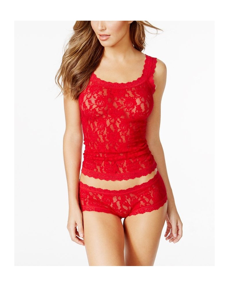 Signature Sheer Lace Lingerie Camisole 1390L Red $34.00 Tops