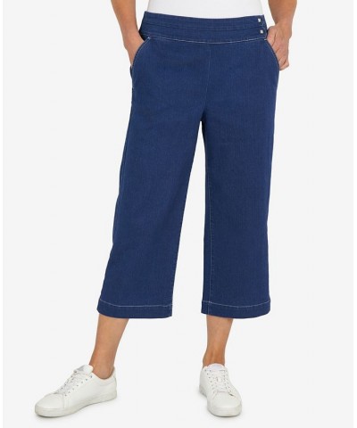 Women's Banded Denim Capri Pants Medium Indigo $29.89 Pants