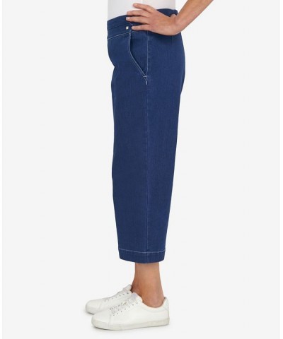 Women's Banded Denim Capri Pants Medium Indigo $29.89 Pants