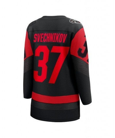 Women's Branded Andrei Svechnikov Black Carolina Hurricanes 2023 NHL Stadium Series Breakaway Player Jersey Black $57.75 Jersey