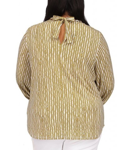 Plus Size Chain-Neck Long-Sleeve Top Buttercup $53.20 Tops