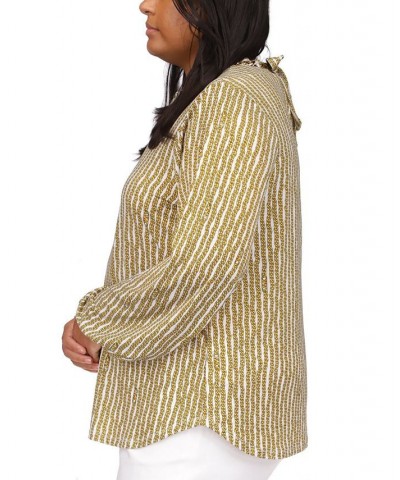 Plus Size Chain-Neck Long-Sleeve Top Buttercup $53.20 Tops