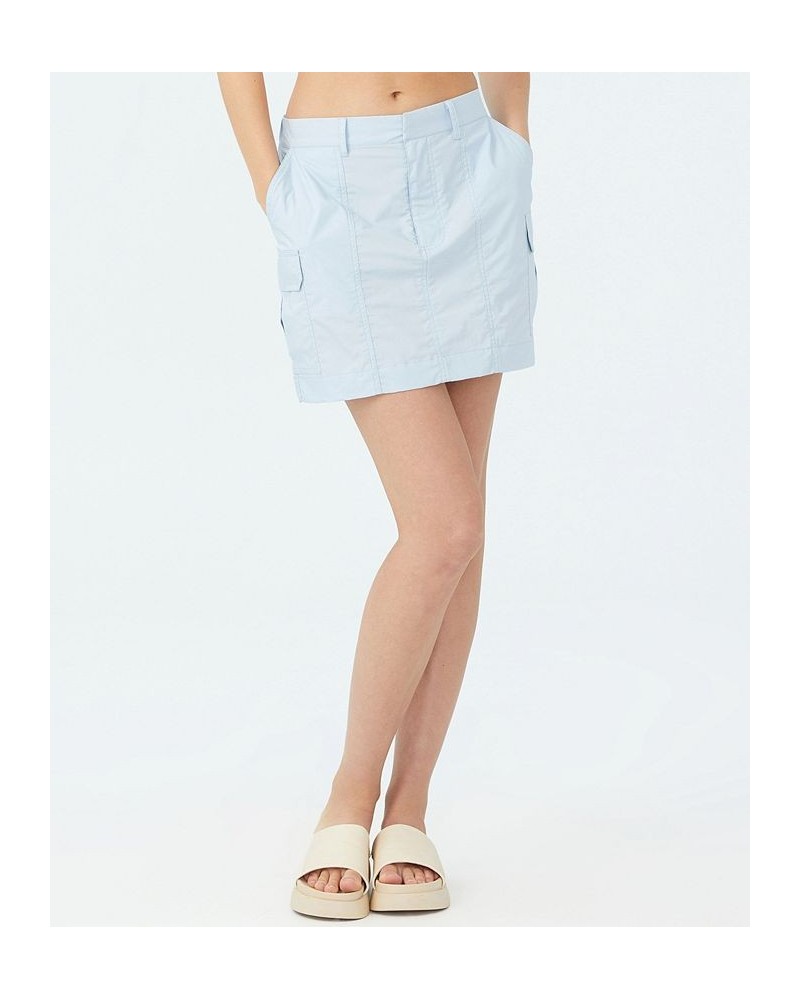 Women's Scout Cargo Mini Skirts Blue $25.99 Skirts