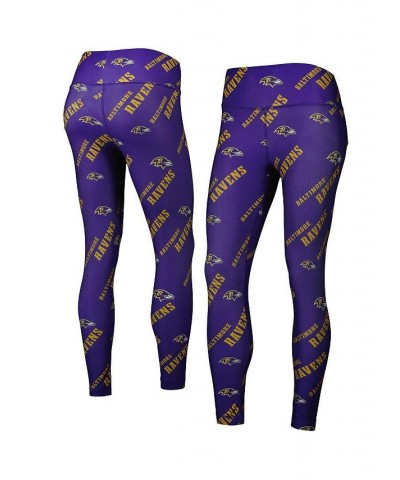 Women's Purple Baltimore Ravens Breakthrough Allover Print Leggings Purple $20.80 Pants