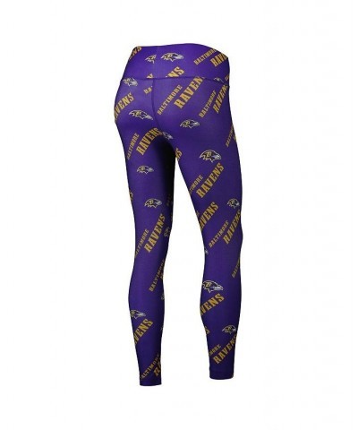 Women's Purple Baltimore Ravens Breakthrough Allover Print Leggings Purple $20.80 Pants