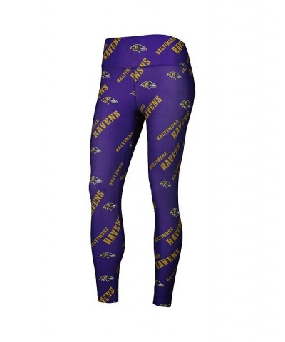 Women's Purple Baltimore Ravens Breakthrough Allover Print Leggings Purple $20.80 Pants