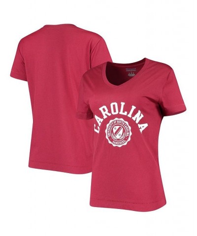 Women's Garnet South Carolina Gamecocks University College Seal V-Neck T-shirt Garnet $20.13 Tops