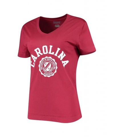 Women's Garnet South Carolina Gamecocks University College Seal V-Neck T-shirt Garnet $20.13 Tops