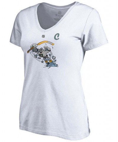 Women's Ryan Getzlaf White Anaheim Ducks 2020/21 Special Edition Authentic Stack Name Number V-Neck T-shirt White $22.67 Tops