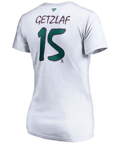 Women's Ryan Getzlaf White Anaheim Ducks 2020/21 Special Edition Authentic Stack Name Number V-Neck T-shirt White $22.67 Tops