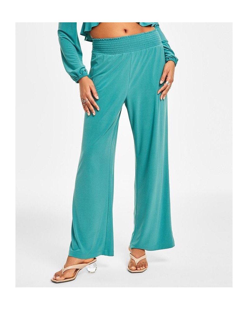 Pull-On Wide-Leg Pants Green $26.96 Pants