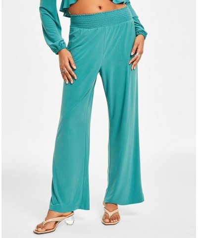 Pull-On Wide-Leg Pants Green $26.96 Pants