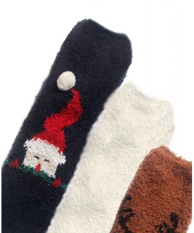 Women's Three Pair Pack Cozy Socks Multi - Christmas $17.48 Socks