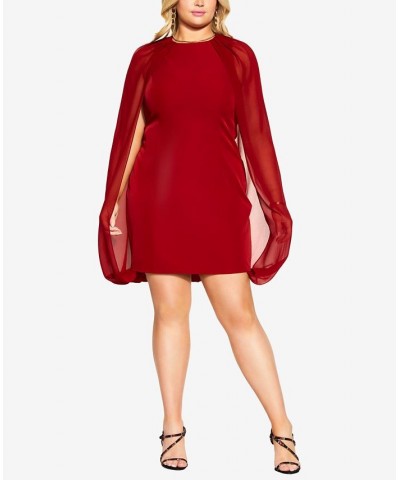 Trendy Plus Size Imogen Mini Dress True Red $70.98 Dresses