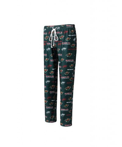 Women's Green Minnesota Wild Breakthrough Allover Logo Sleep Pants Green $23.45 Pajama