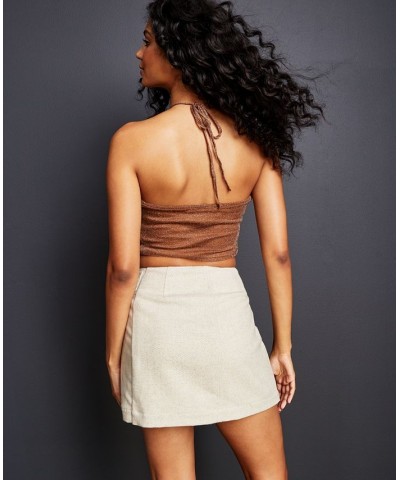 Women's Metallic Threaded Tube Top Gold $21.67 Tops