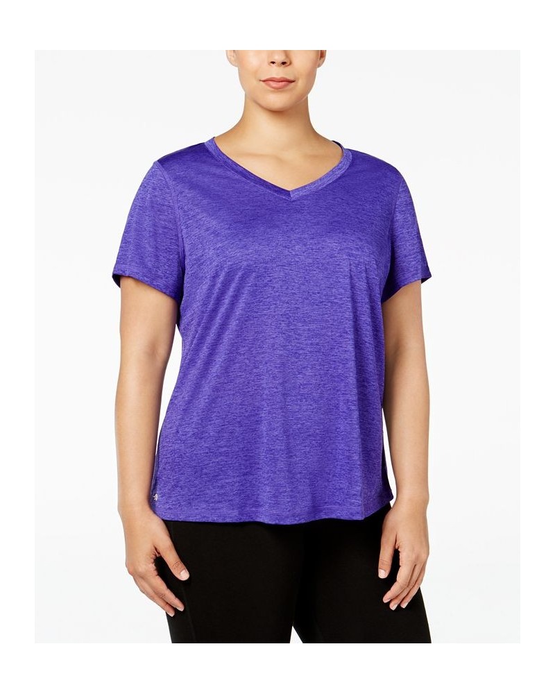 Women's Essentials Rapidry Heathered Performance T-Shirt XS-4X Purple $10.25 Tops