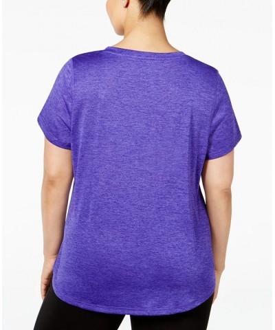 Women's Essentials Rapidry Heathered Performance T-Shirt XS-4X Purple $10.25 Tops