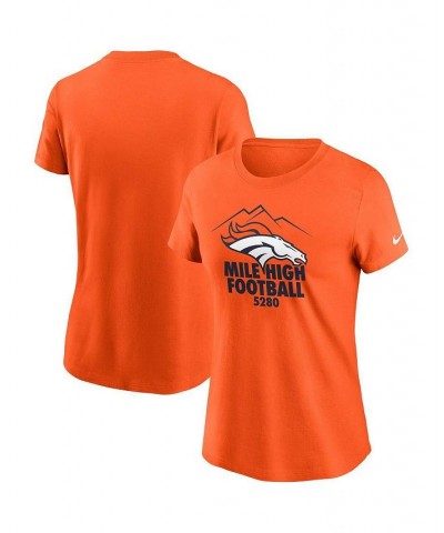 Women's Orange Denver Broncos Hometown Collection T-shirt Orange $17.20 Tops